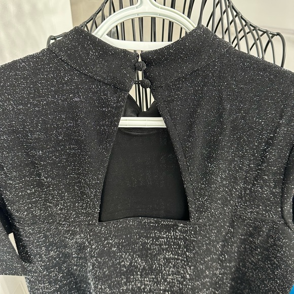 Black Sparkly T-Shirt Dress - Picture 6 of 10